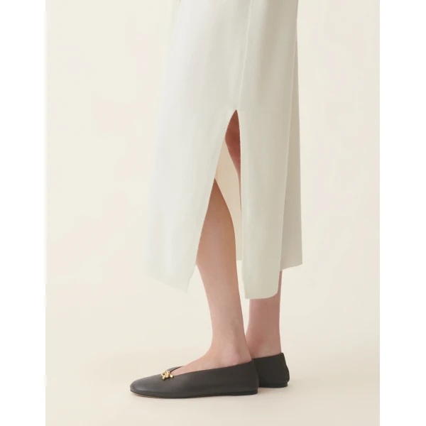 Fabiana Filippi Long Dress in Platinum, Raffia, view 5