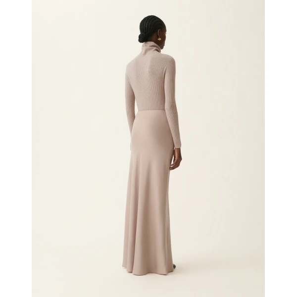 Fabiana Filippi Long Fluid Skirt in Mocha, view 4