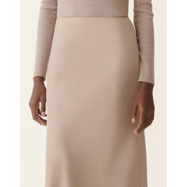 Fabiana Filippi Long Fluid Skirt in Mocha, view 5