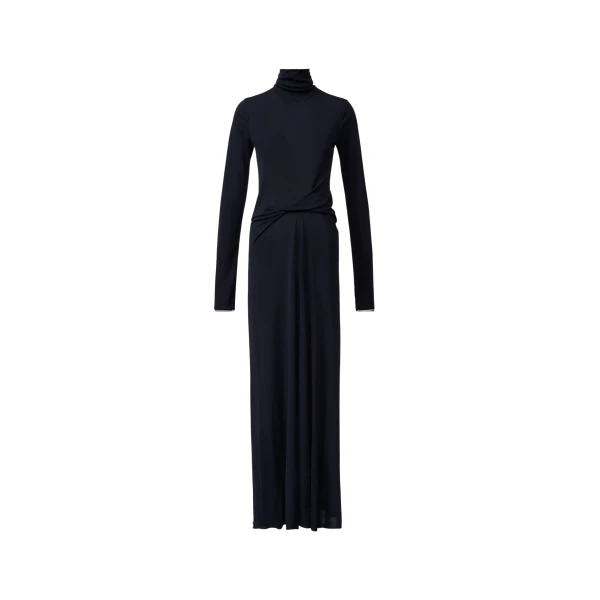 Fabiana Filippi Long Jersey Dress in Midnight Blue