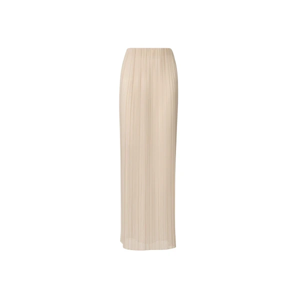 Fabiana Filippi Long Pleated Skirt in Beige