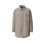 Fabiana Filippi Long Shirt in Bistretch Fresh Wool with Padding, Rock Mélange