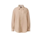 Fabiana Filippi Long Shirt in Double Wool, Kasha