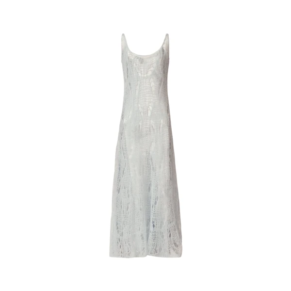 Fabiana Filippi Long Tank Dress in Mohair, Aqua