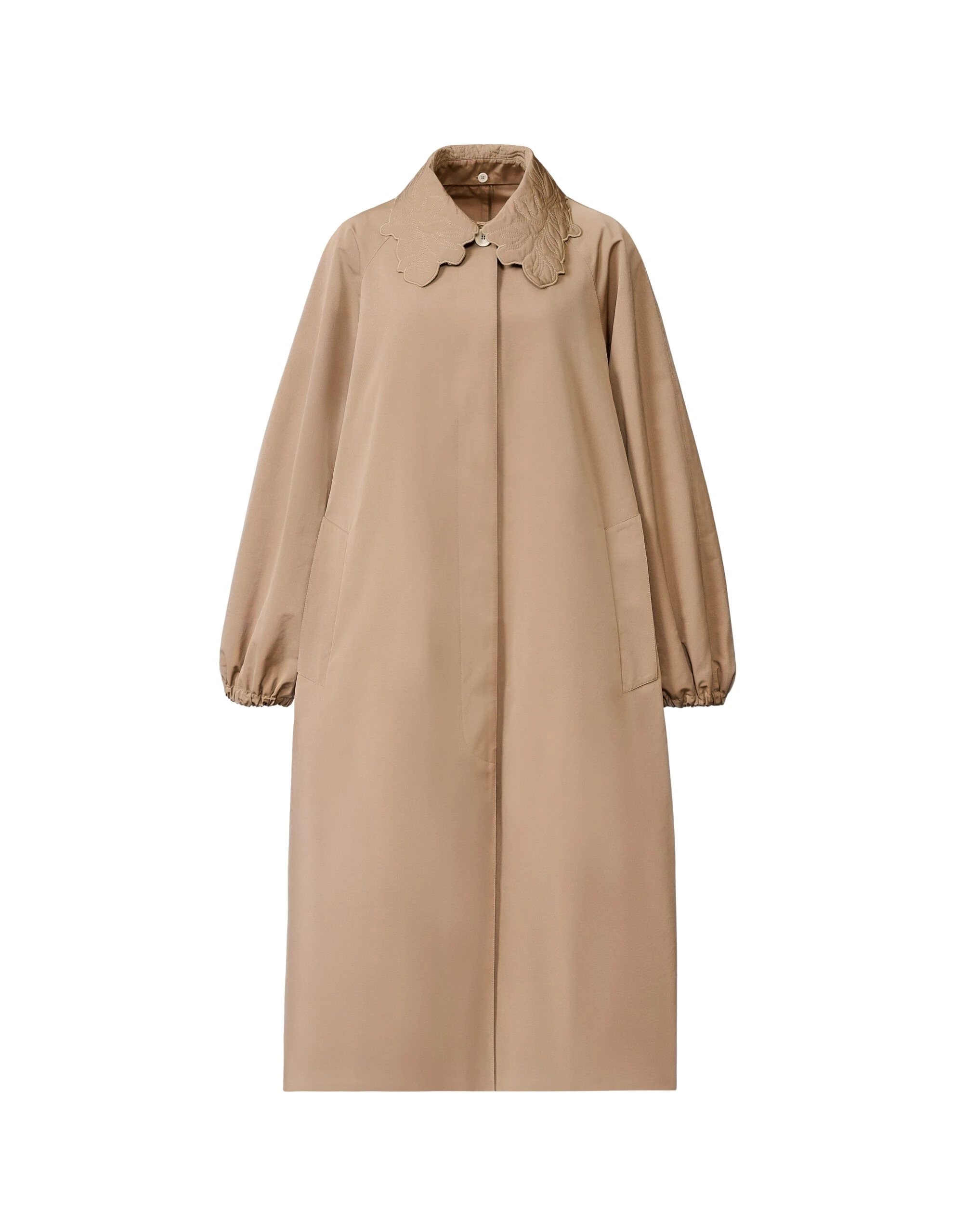 Long Trench Coat in Ottoman, Mud