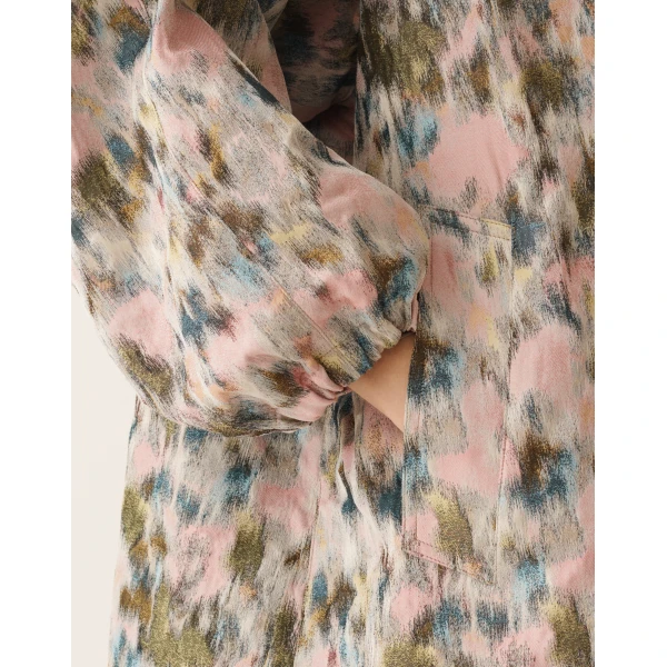 Fabiana Filippi Long Trench in Technical Chiné Coat, view 5