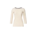 Fabiana Filippi Marinière T-shirt in Butter and Midnight Blue Jersey Top