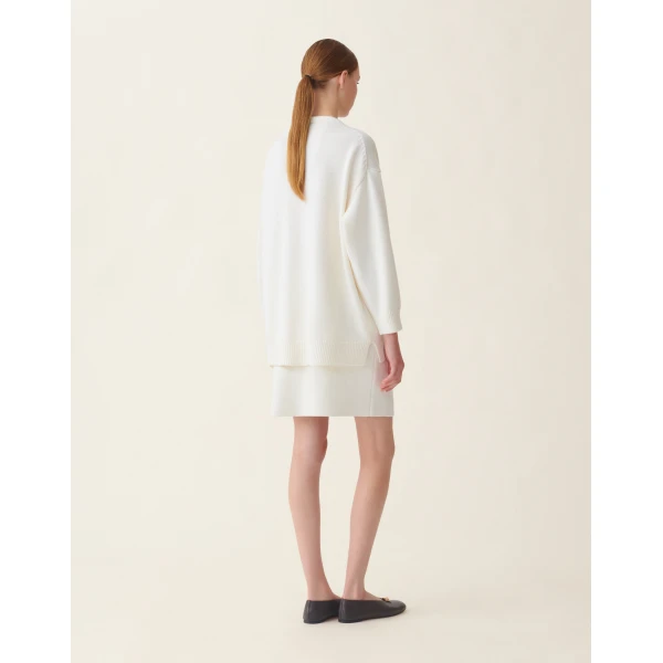 Fabiana Filippi Merino Wool Cardigan in Raffia, view 4