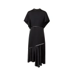 Fabiana Filippi Midi Dress in Midnight Blue Enver Satin