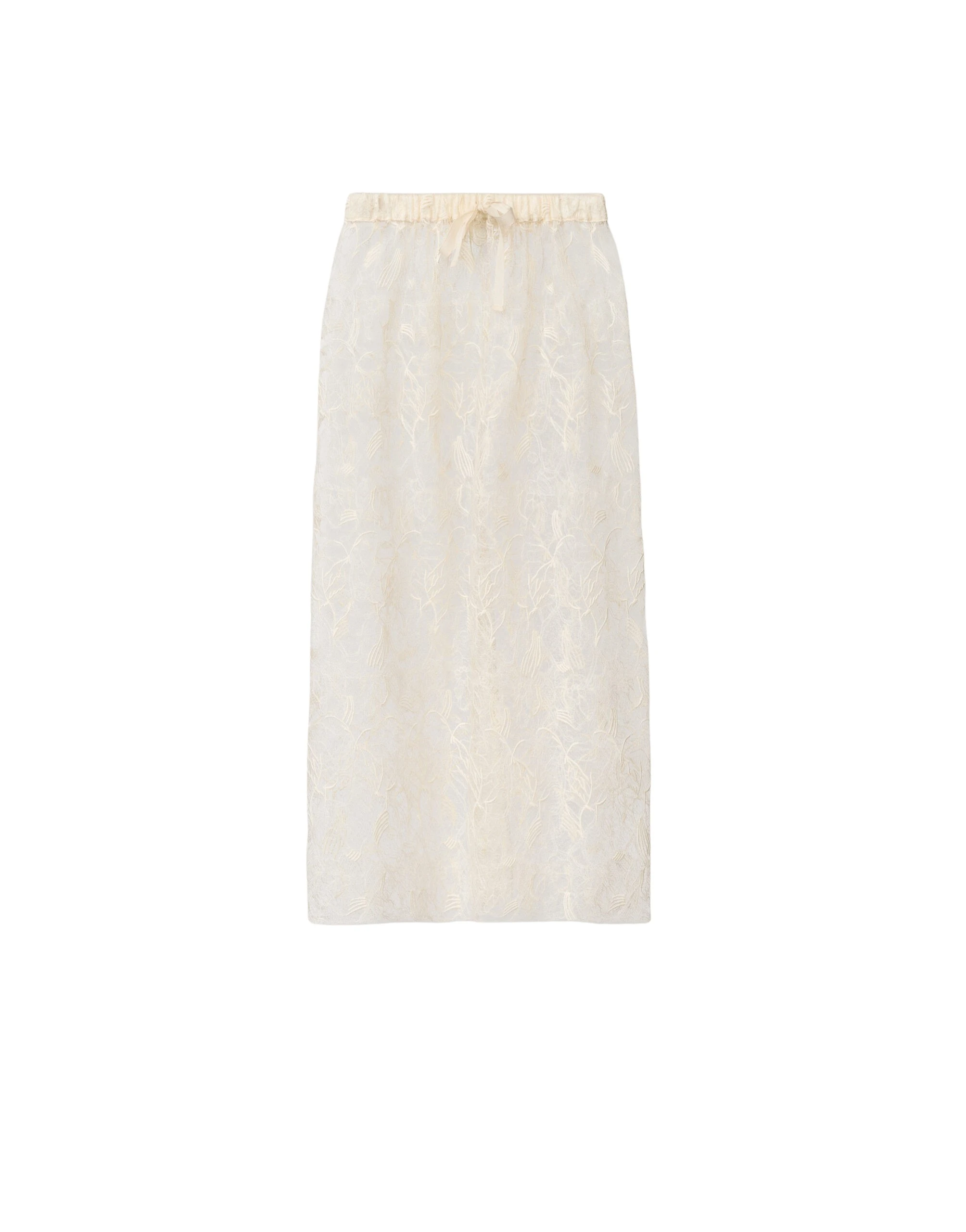 Fabiana Filippi Midi Skirt in Lace, Butter