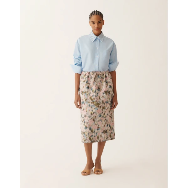 Fabiana Filippi Midi Skirt in Technical Chiné, view 3