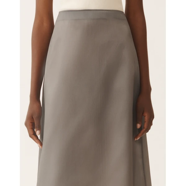 Fabiana Filippi Midi Skirt in Water-Reflective Organza, Shadow, view 5