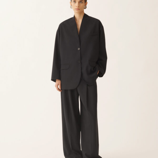 Fabiana Filippi Midnight Blue Techno-Tailored Jacket, view 3