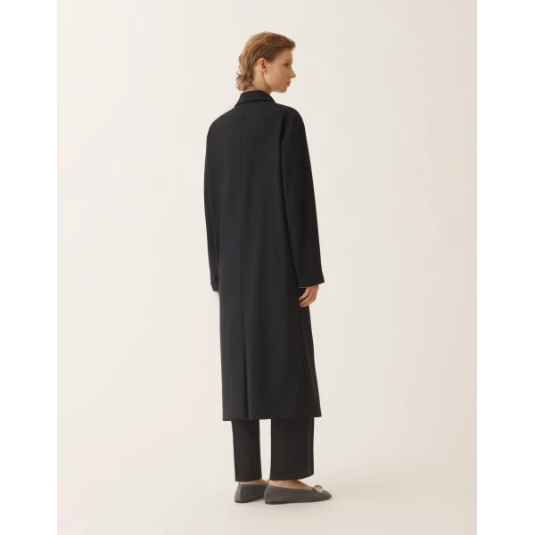 Fabiana Filippi Midnight Blue Techno Tailoring Coat, view 4