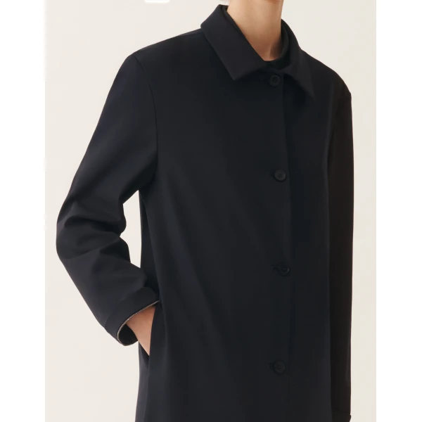 Fabiana Filippi Midnight Blue Techno Tailoring Coat, view 5