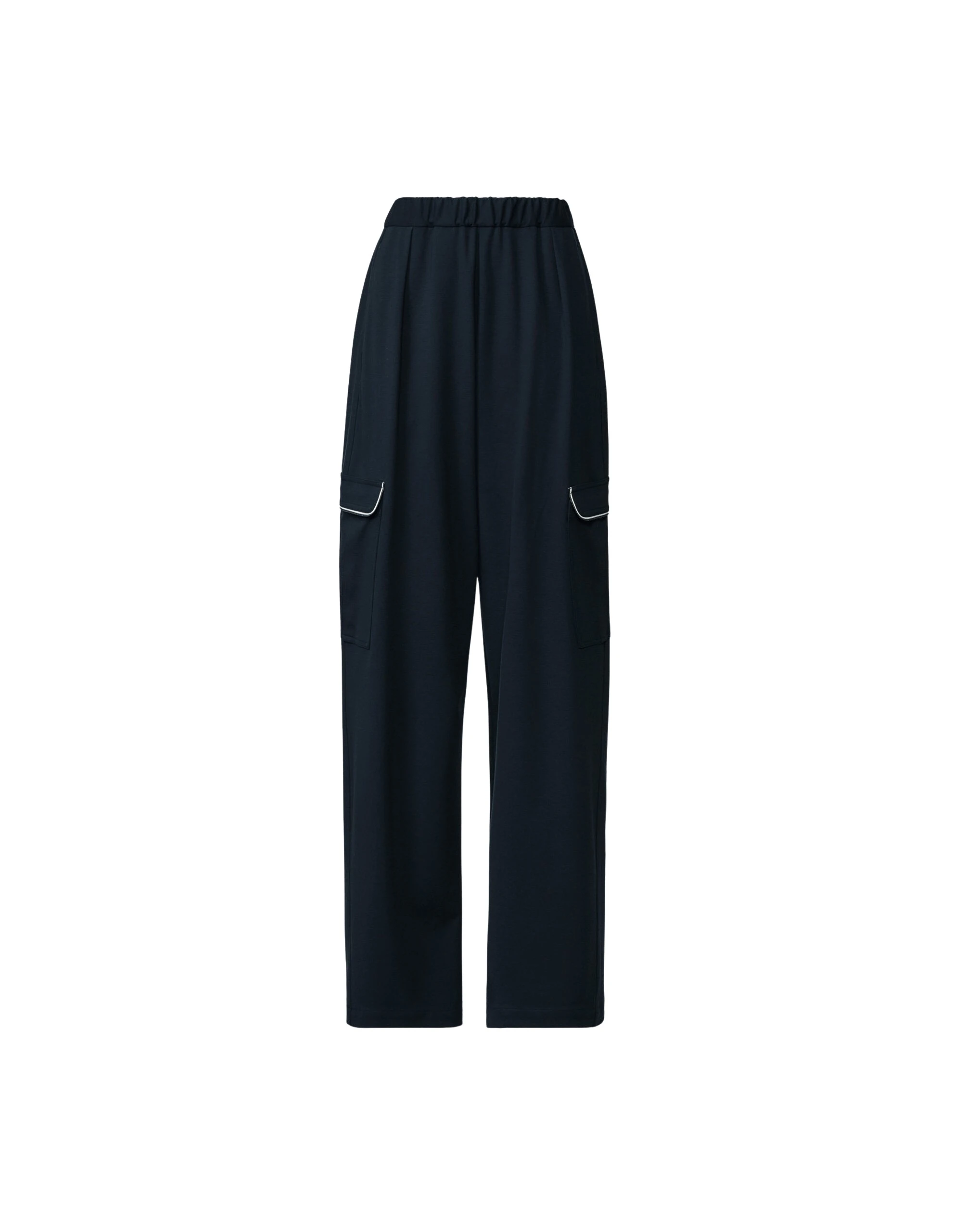 Fabiana Filippi Milano Stitch Jersey Cargo Trousers in Midnight Blue