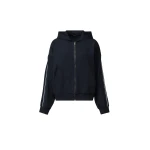 Fabiana Filippi Milano Stitch Jersey Hoodie in Midnight Blue Top