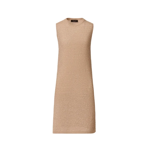 Fabiana Filippi Mini Dress in Cotton Tape with Sequins, Acer