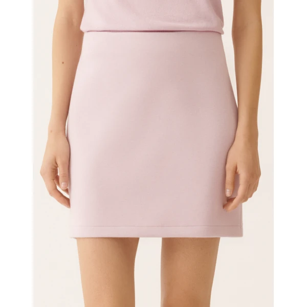 Fabiana Filippi Mini Skirt in Cashmere Scuba, Lilac Pink, view 5