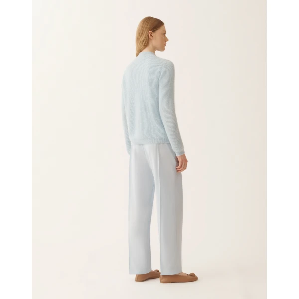 Fabiana Filippi Mohair Cardigan with Sequins in Aqua, view 4