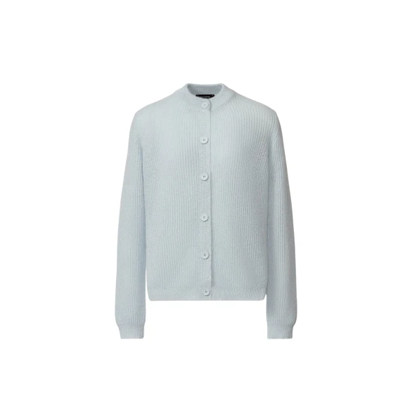 Fabiana Filippi Mohair Cardigan with Sequins in Aqua