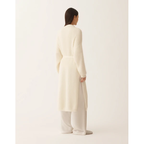 Fabiana Filippi Mohair Maxi Cardigan with Sequins in Raffia, view 4