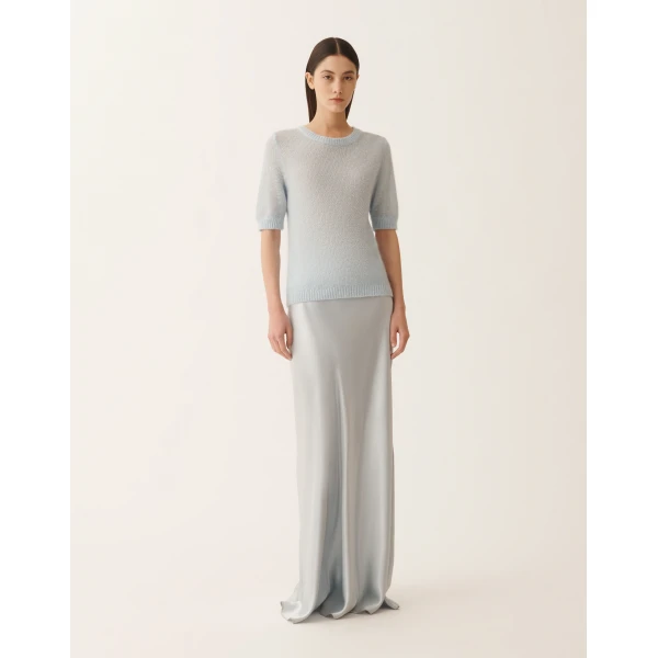 Fabiana Filippi Mohair Sweater with Sequins in Aqua, view 3