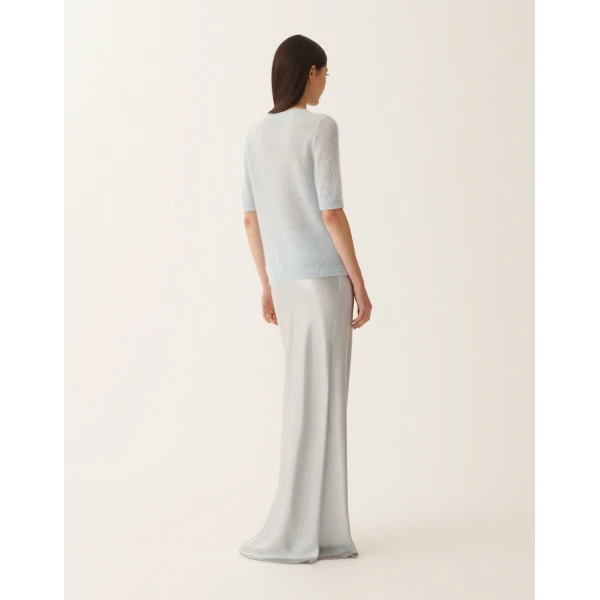 Fabiana Filippi Mohair Sweater with Sequins in Aqua, view 4