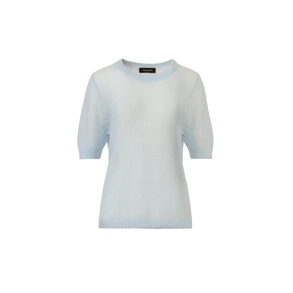 Fabiana Filippi Mohair Sweater with Sequins in Aqua