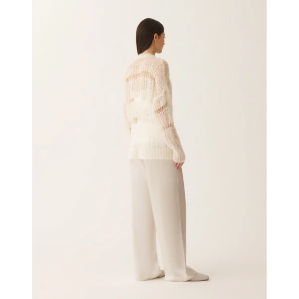 Fabiana Filippi Mohair and Organic Cotton Sweater in Raffia, view 4