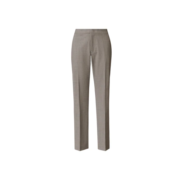Fabiana Filippi Montefalco Pants in Lightweight Bi-Stretch Wool, Rock Mélange