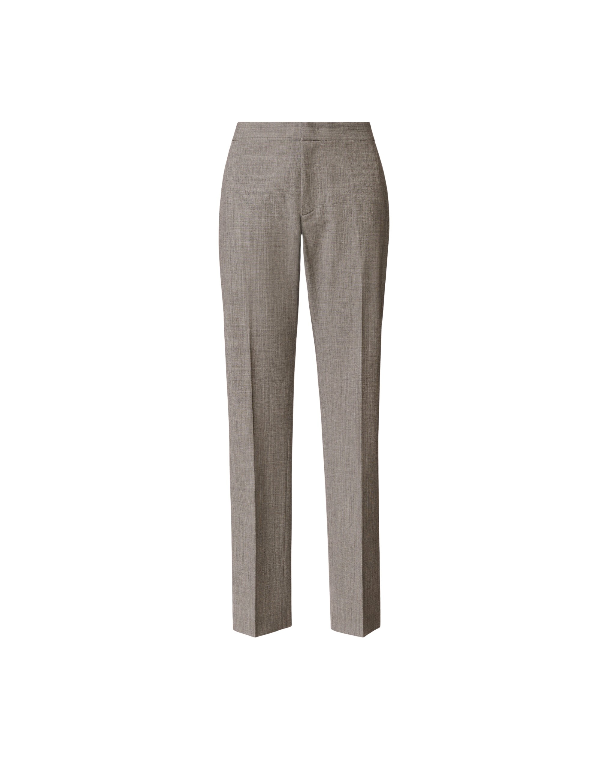 Fabiana Filippi Montefalco Pants in Lightweight Bi-Stretch Wool, Rock Mélange