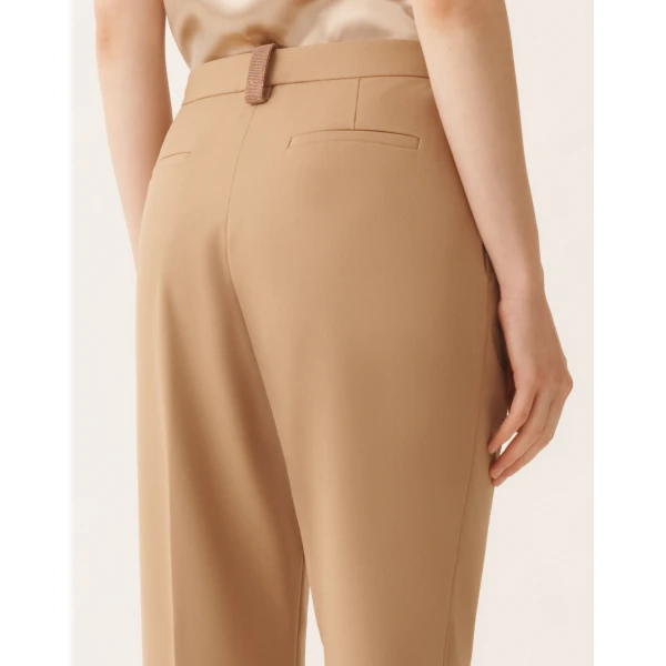 Fabiana Filippi Montefalco Pants in Techno Tailoring, Wicker, view 5