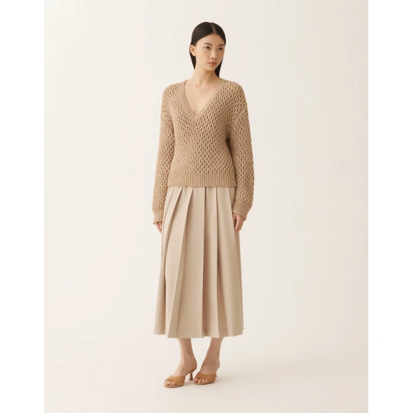 Fabiana Filippi Mouliné Knit Sweater in Maple, view 3
