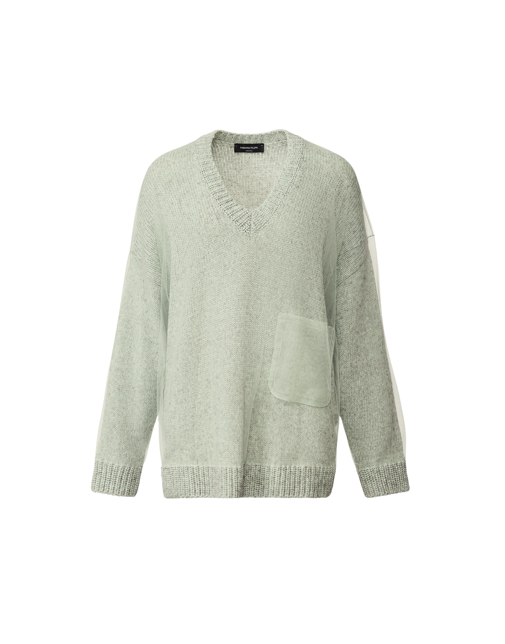 Fabiana Filippi Mouliné Yarn Sweater in Ghirri Green