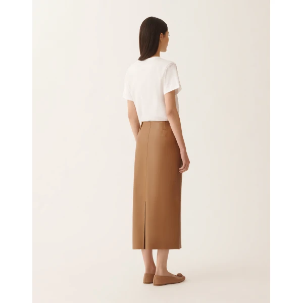 Fabiana Filippi Nappa Lissé Pencil Skirt in Wicker, view 4