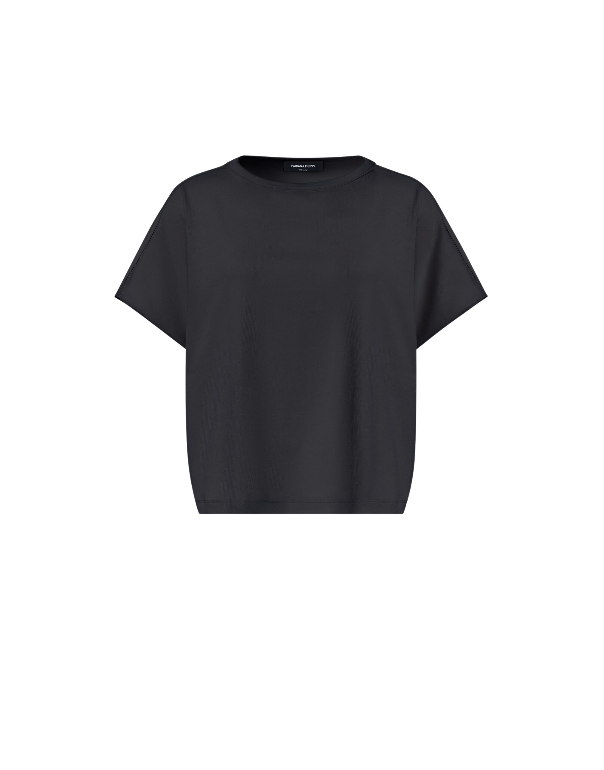 Fabiana Filippi Night Blue Jersey T-shirt in Midnight Blue Top