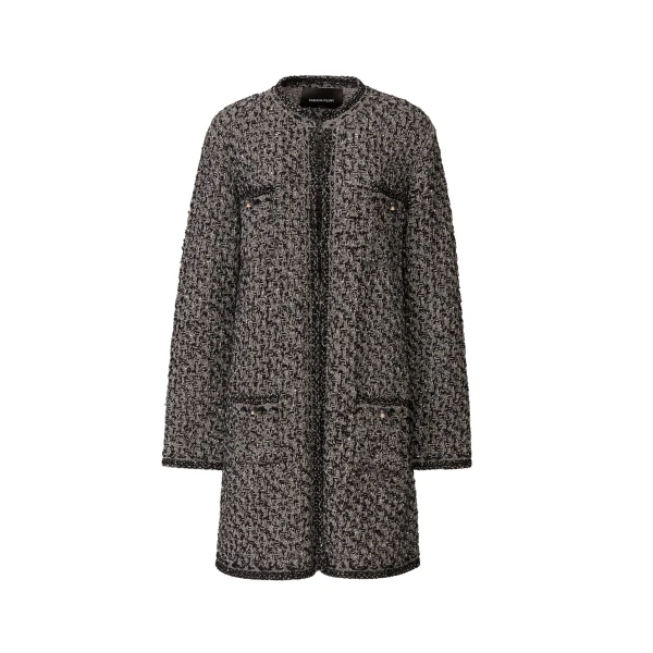 Fabiana Filippi Night Blue Tweed Coat