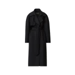 Fabiana Filippi Night Blue Wool Double Trench Coat