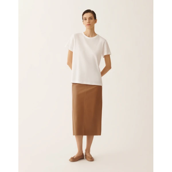 Fabiana Filippi Optical White Jersey T-shirt Top, view 3