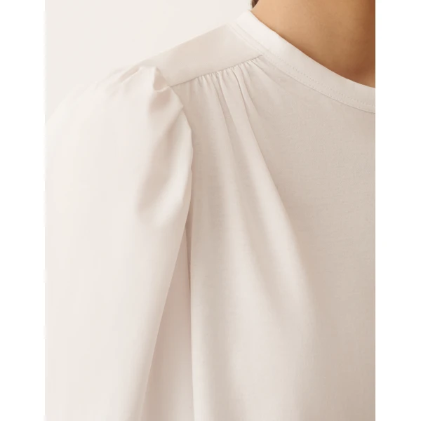 Fabiana Filippi Optical White Jersey T-shirt Top, view 5