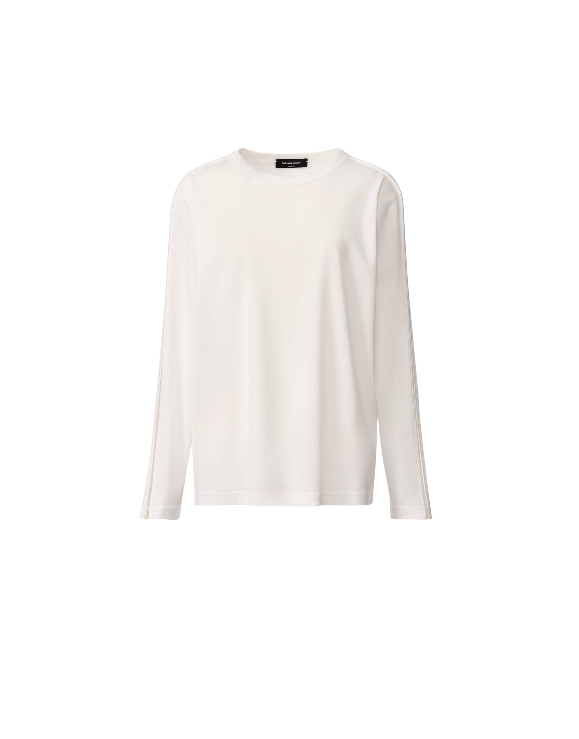 Fabiana Filippi Optical White Jersey T-shirt Top