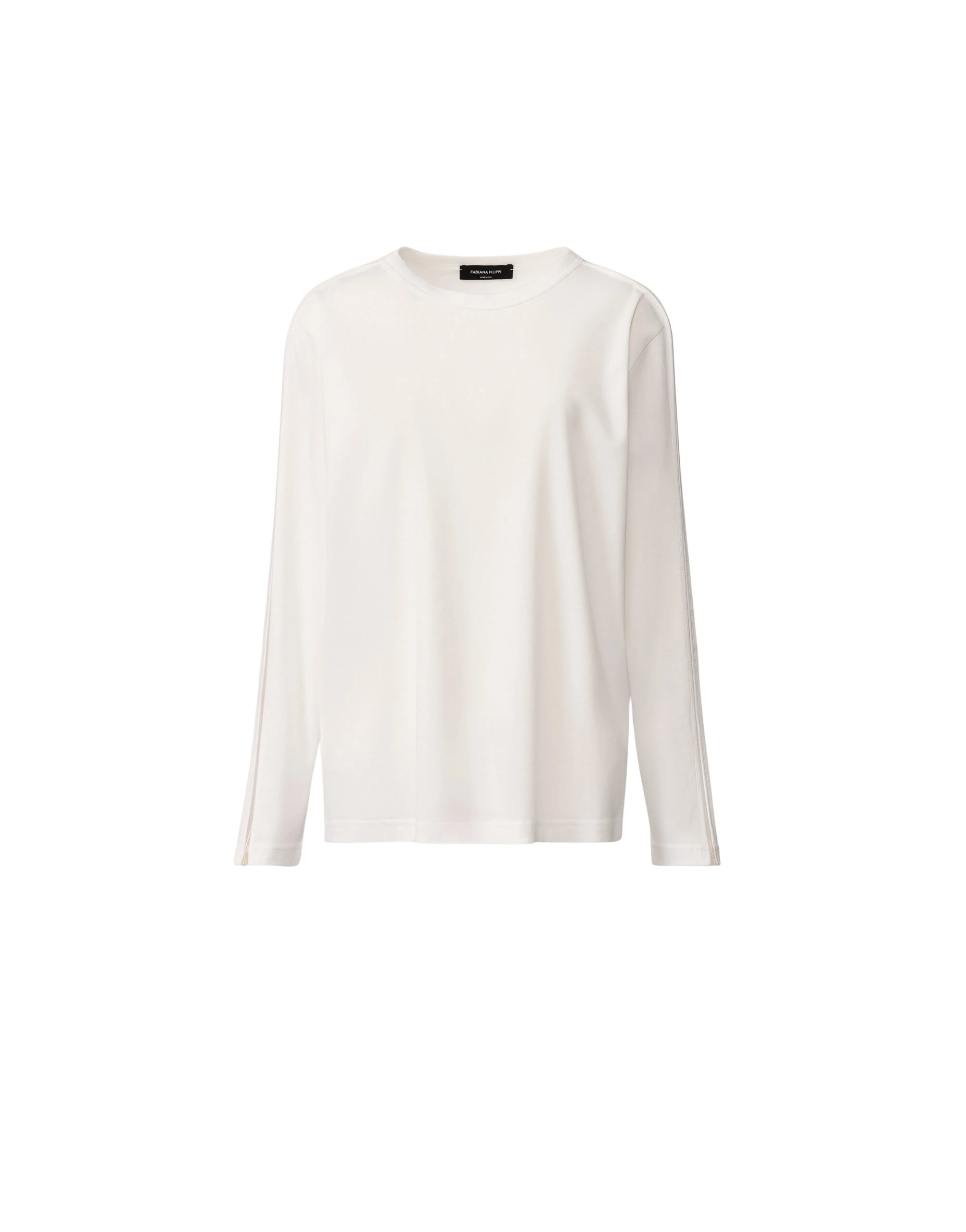 Fabiana Filippi Optical White Jersey T-shirt Top