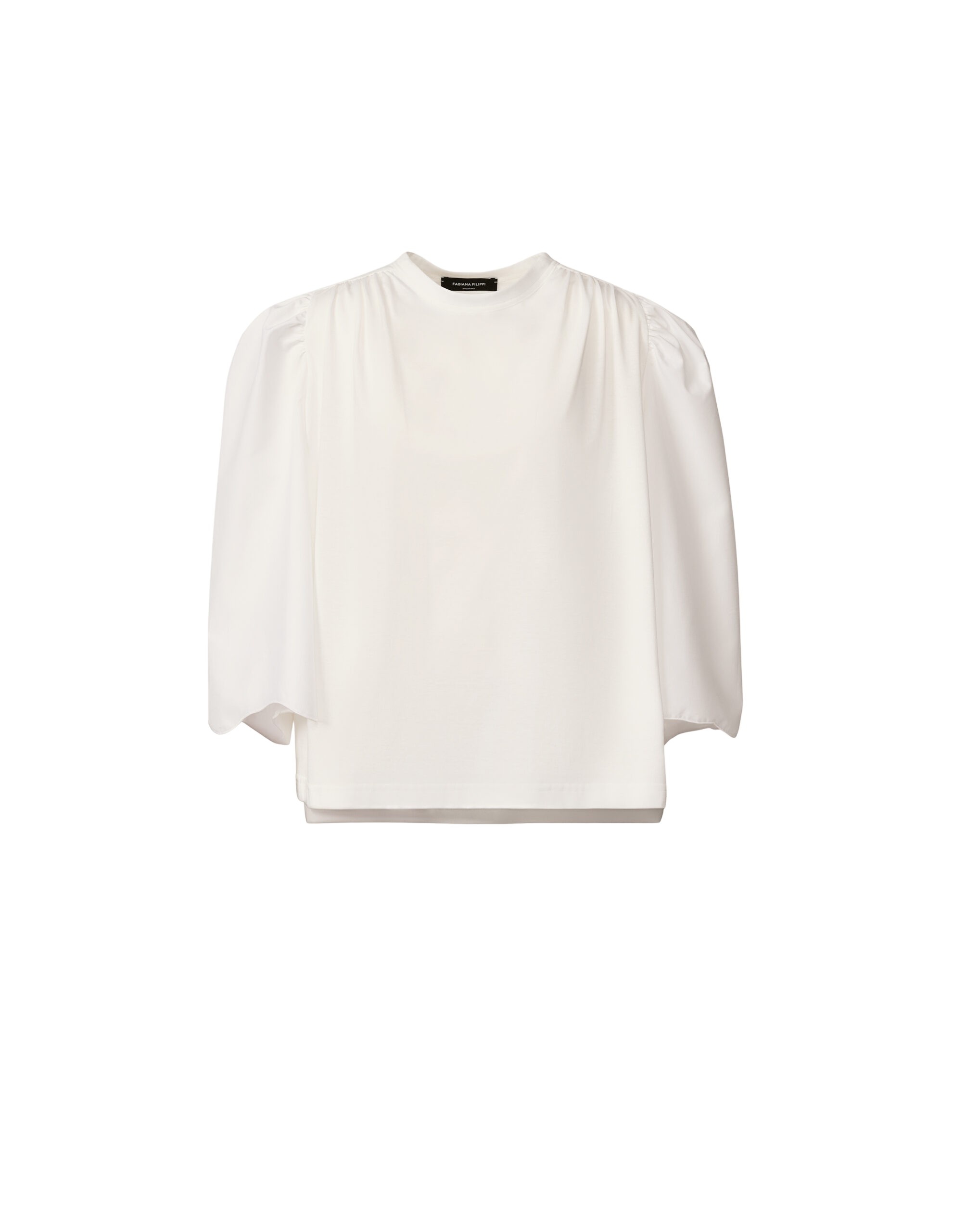 Fabiana Filippi Optical White Jersey T-shirt Top
