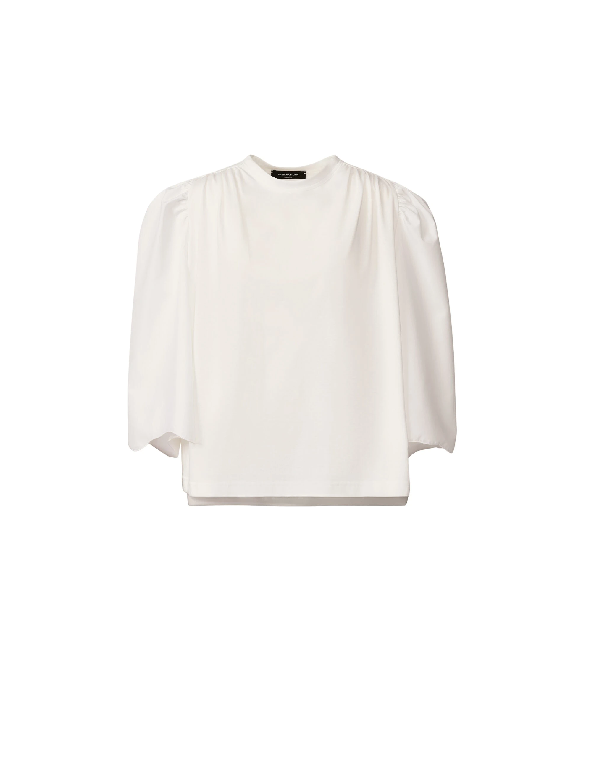 Fabiana Filippi Optical White Jersey T-shirt Top