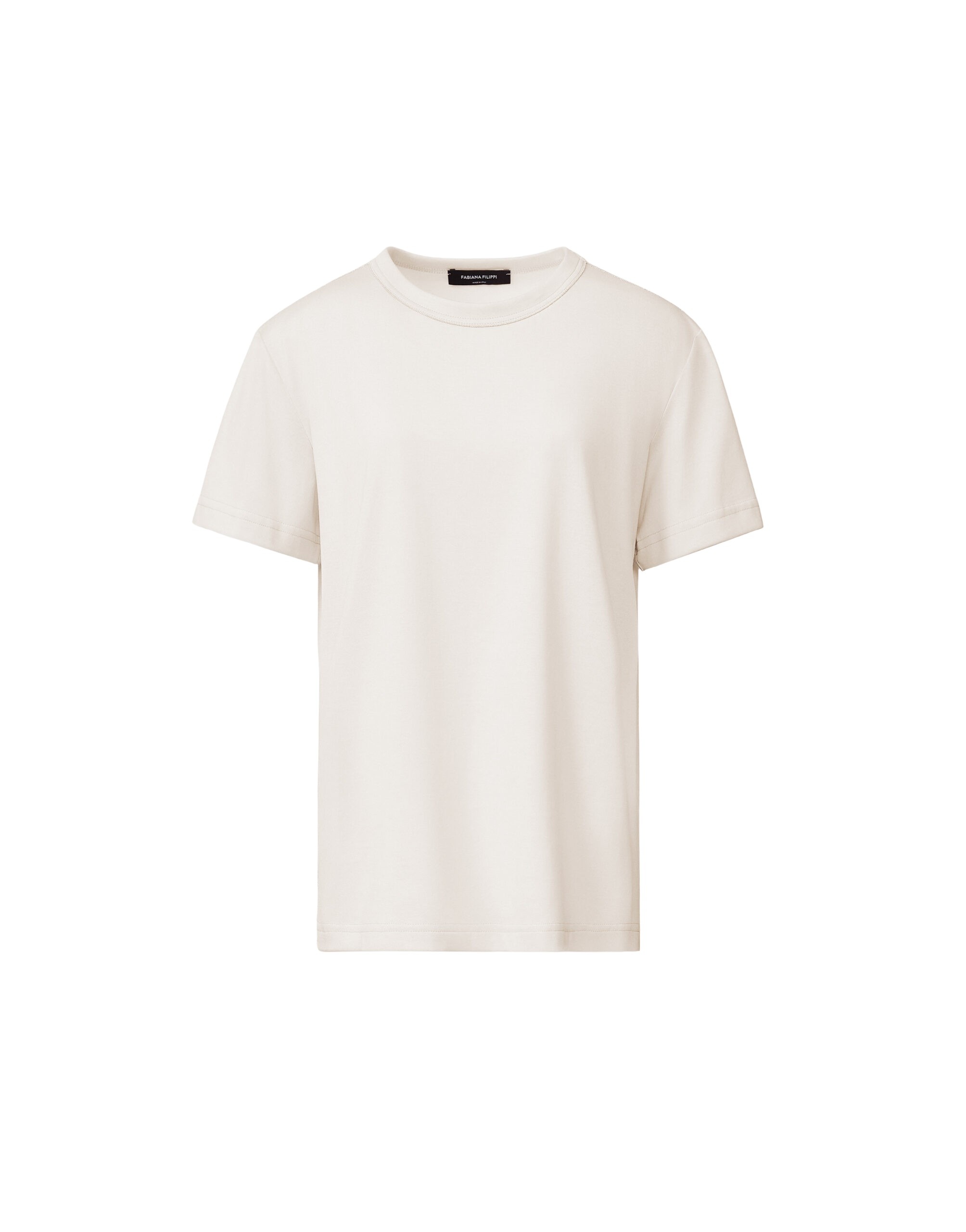 Fabiana Filippi Optical White Jersey T-shirt Top
