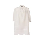 Fabiana Filippi Optical White Poplin Dress