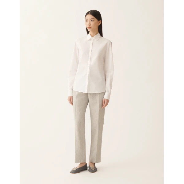 Fabiana Filippi Optical White Poplin Shirt, view 3