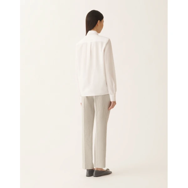 Fabiana Filippi Optical White Poplin Shirt, view 4