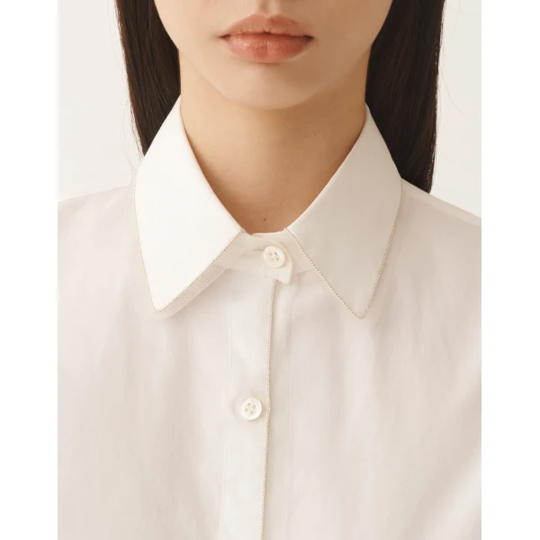 Fabiana Filippi Optical White Poplin Shirt, view 6